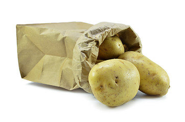 Image showing Potatoes in a paper bag