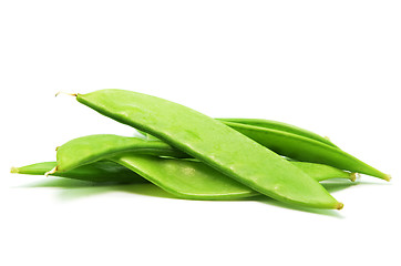 Image showing Pile of fresh snap peas