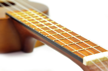 Image showing Brown ukulele guitar