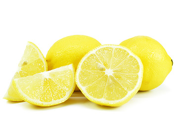 Image showing Group of lemon fruits