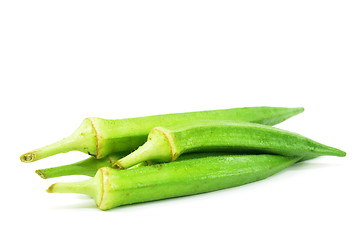 Image showing Green okra isolated