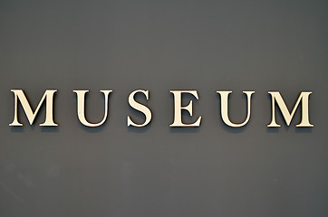 Image showing Sign for a museum