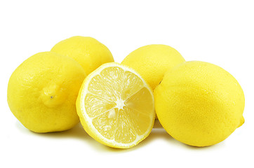 Image showing Group of lemon fruits