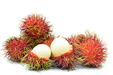 Image showing Ripe rambutan isolated  