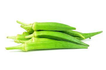 Image showing Green okra isolated