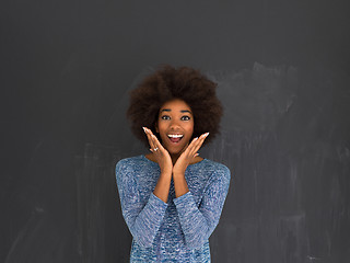 Image showing portrait of a beautiful friendly African American woman