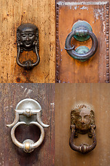 Image showing Ancient italian door knockers.