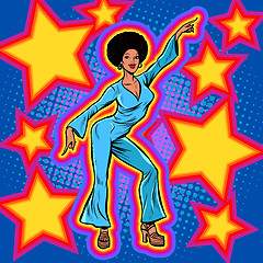 Image showing retro African star disco dance