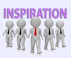 Image showing Inspiration Businessmen Indicates Positive Motivate 3d Rendering