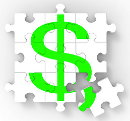 Image showing Dollar Puzzle Showing American Investments