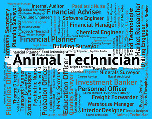 Image showing Animal Technician Shows Skilled Worker And Artisan