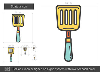 Image showing Spatula line icon.