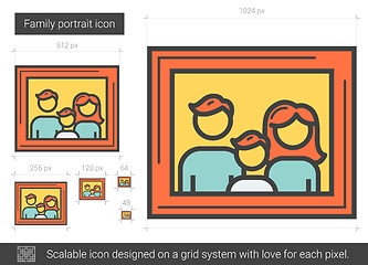 Image showing Family portrait line icon.