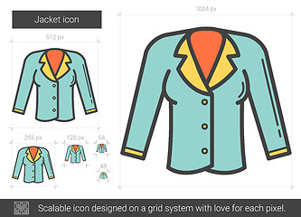 Image showing Jacket line icon.