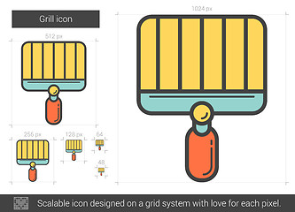Image showing Grill line icon.