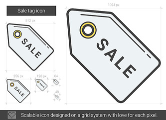 Image showing Sale tag line icon.