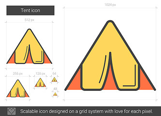 Image showing Tent line icon.