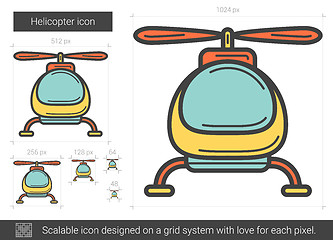 Image showing Helicopter line icon.