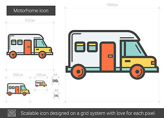 Image showing Motorhome line icon.