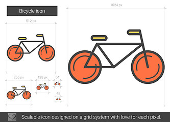 Image showing Bicycle line icon.