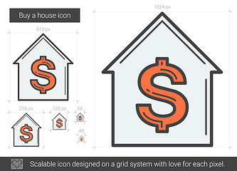 Image showing Buy a house line icon.