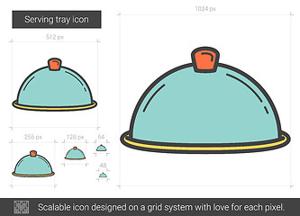 Image showing Serving tray line icon.