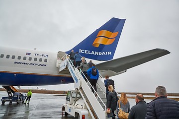 Image showing Icelandair plane boarding