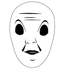 Image showing Mask of the person of the person on white background