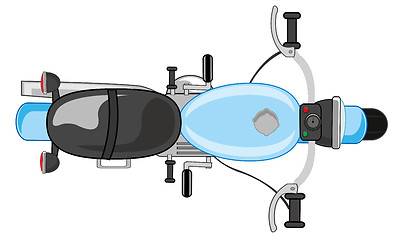 Image showing Motorcycle type overhand on white background is insulated