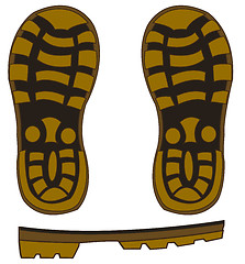 Image showing Sole shoe on white background is insulated