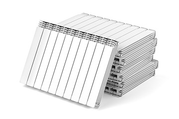 Image showing Aluminum heating radiators