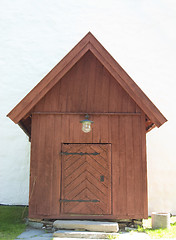 Image showing Entrance to medieval church