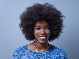 Image showing portrait of a beautiful friendly African American woman