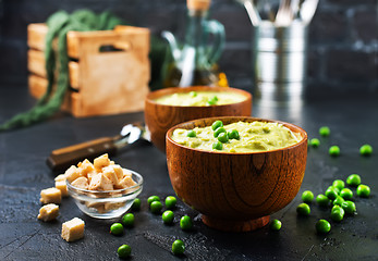 Image showing mashed green peas