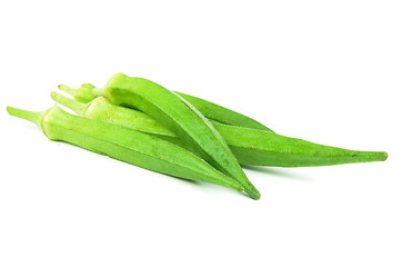 Image showing Green okra isolated