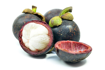 Image showing Mangosteens, Queen of fruits