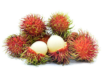 Image showing Ripe rambutan isolated