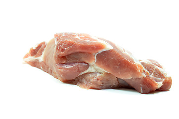 Image showing Sliced of raw pork