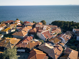 Image showing Aerial view of old Nessebar ancient city on the Black Sea coast of Bulgaria