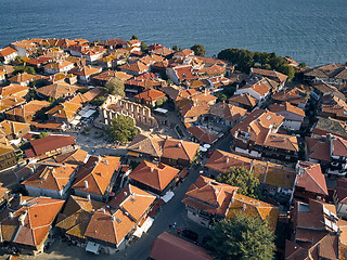 Image showing Aerial view of old Nessebar ancient city on the Black Sea coast of Bulgaria