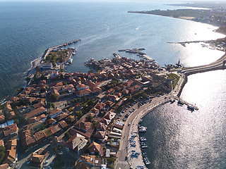 Image showing General aerial view of Nessebar, ancient city on the Black Sea coast of Bulgaria