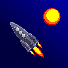 Image showing Rocket and Sun