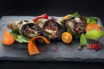 Image showing Healthy diet. Vegetable rolls.