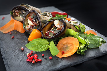 Image showing Grilled rolls. Vegetable rolls.