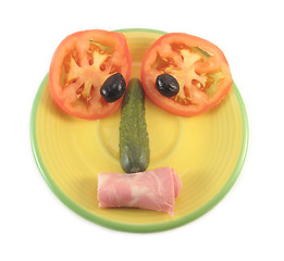 Image showing Funny salad head