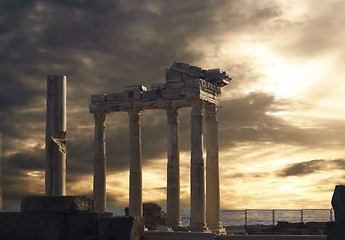 Image showing Temple of Apollo in Side