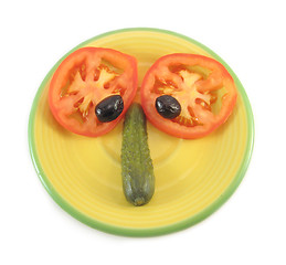 Image showing Funny salad head