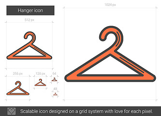 Image showing Hanger line icon.