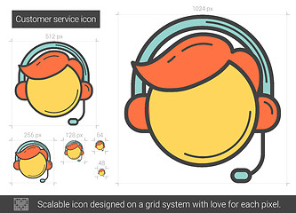 Image showing Customer service line icon.