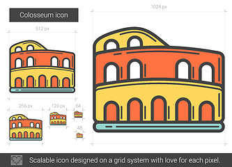 Image showing Colosseum line icon.